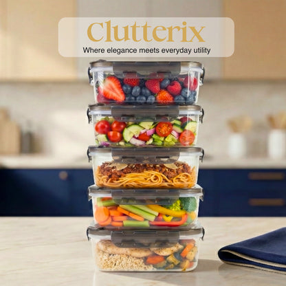BPA-Free Plastic Airtight Food Storage Containers with Vented Lids