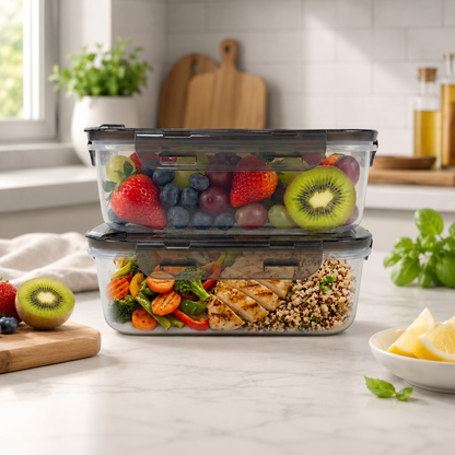 BPA-Free Plastic Airtight Food Storage Containers with Vented Lids