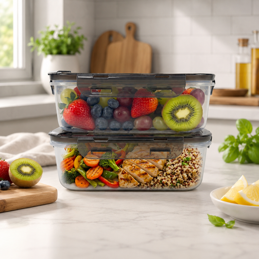 BPA-Free Plastic Airtight Food Storage Containers with Vented Lids
