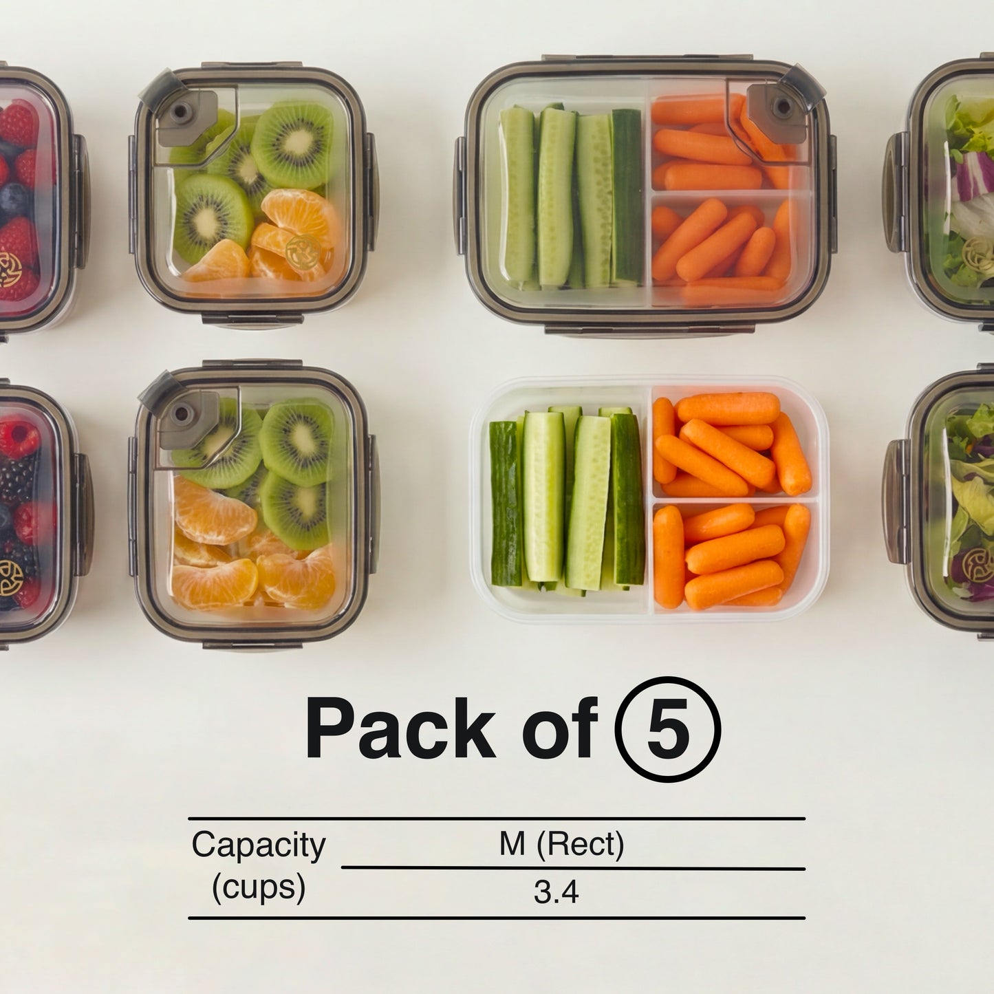 BPA-Free Plastic Airtight Food Storage Containers with Vented Lids
