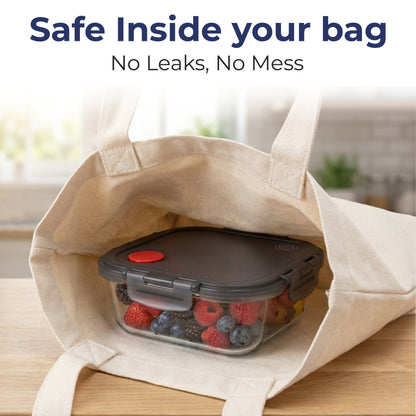 Airtight Glass Food Storage Containers with Vented Lids