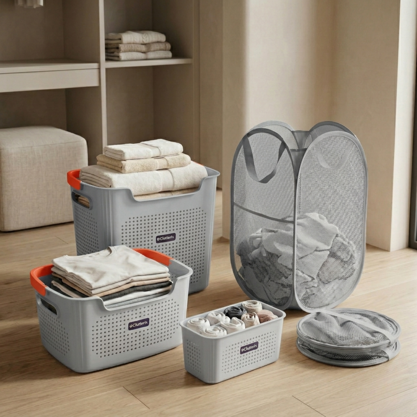 4-Piece Laundry & Storage Basket System