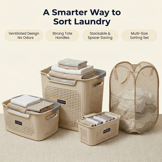 4-Piece Laundry & Storage Basket System