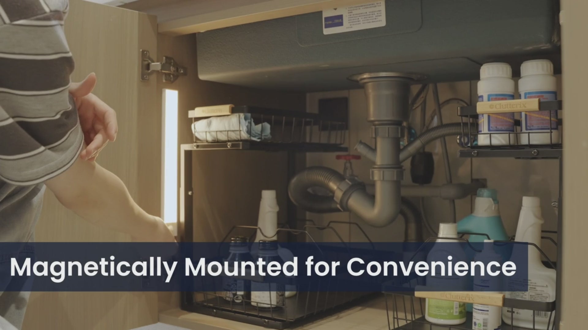 Load video: Under SInk Organizer Installation video
