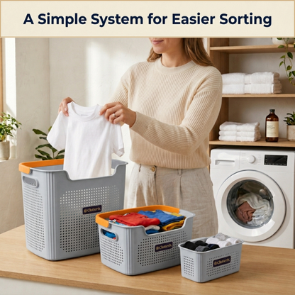 4-Piece Laundry & Storage Basket System