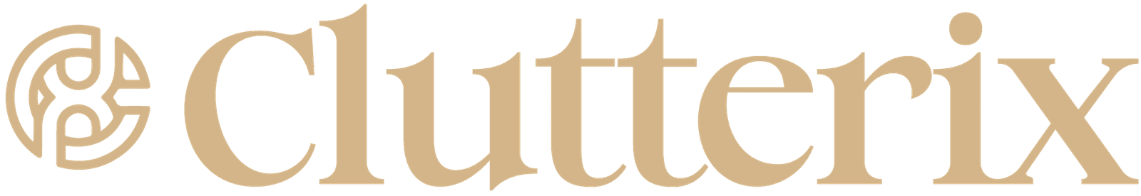 Clutterix home organization horizontal brand logo